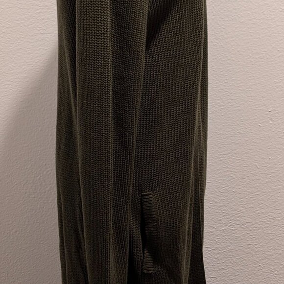Banana Republic Open-Front Cotton Cardigan - Size Small - Olive Green NWT - Picture 9 of 10